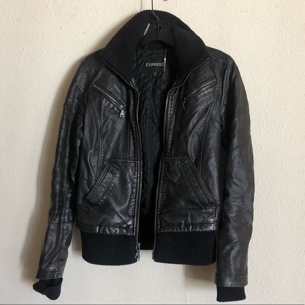 Vegan leather jacket